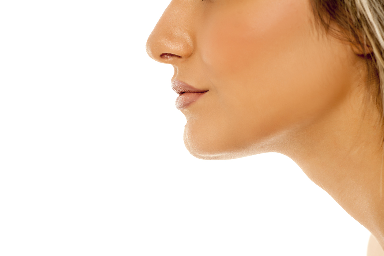 Side profile of woman's face